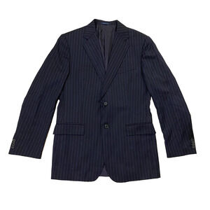 Joseph Abbound Loro Piana Wool Sport Coat Blazer 40R Navy Stripe Luxury Designer